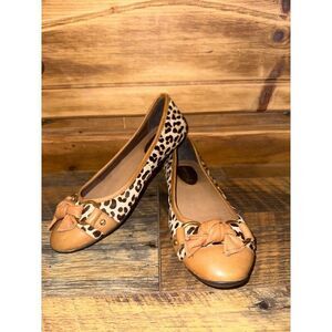 Sperry Top-Sider Kendall Leopard Print Calf‎ Hair Flats  Size 6